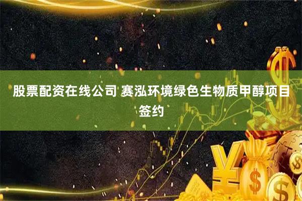 股票配资在线公司 赛泓环境绿色生物质甲醇项目签约